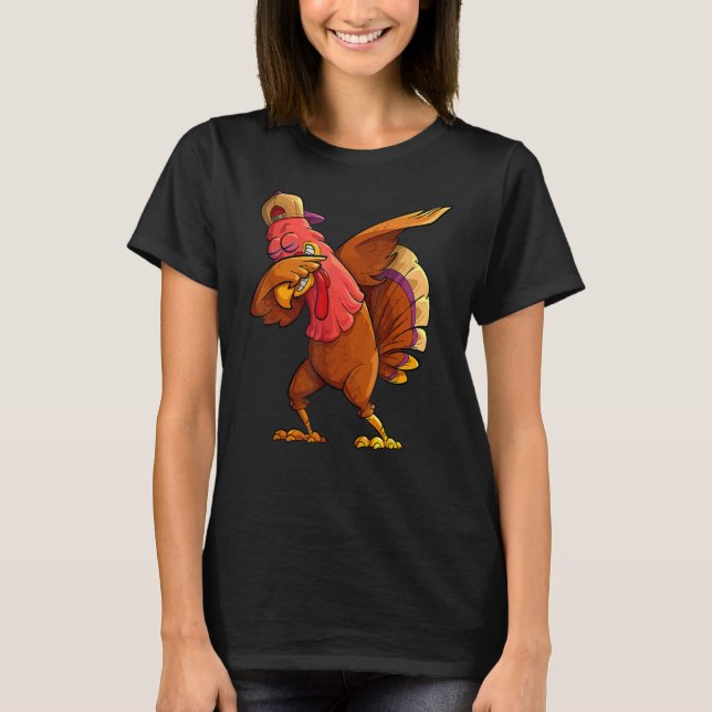 T-shirt Stylish Dabbing Turkey Party   Thanksgiving (Devant)