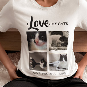 T-shirt Stylish J'adore mon Chat Photo