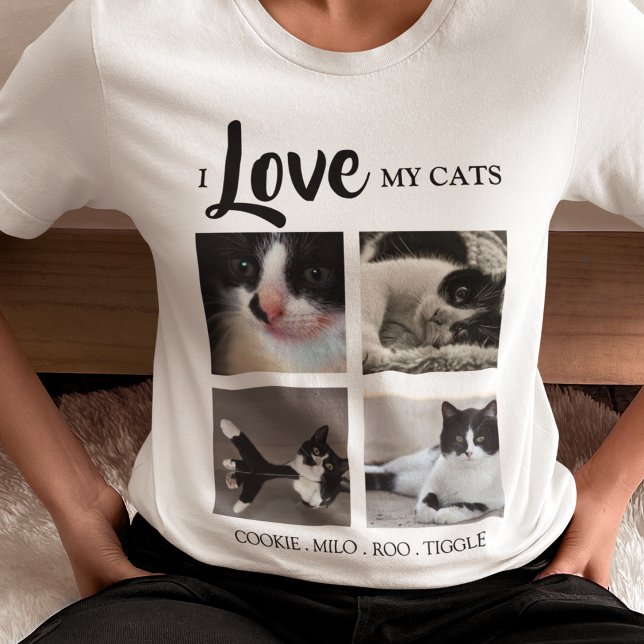 T-shirt Stylish | J'adore mon | Chat | Photo (Créateur téléchargé)