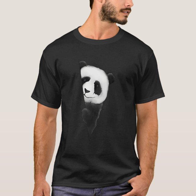 T-shirt Stylish Panda Work Panda Bear (Devant)