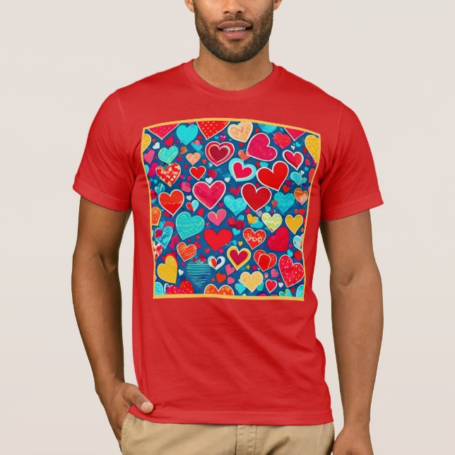 T-shirt Stylish Romance : Coeurs Chics Élégance (Devant)