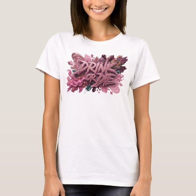 T-shirt Stylish Rose BOIS OU MEURS (Devant)