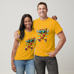 T-shirt Stylish savoureux pizza slice caractère ajoute de 