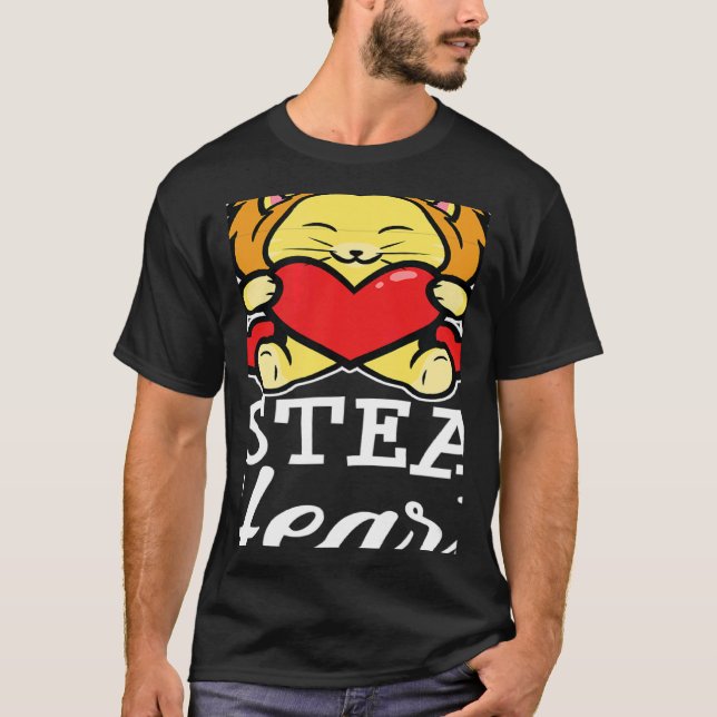 T-shirt Stylish Statement Lion Heart Valentine's Day Love (Devant)