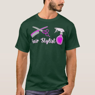 T-shirt Styliste De Cheveux Cute Ciseaux Coiffeur Fille