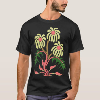 T-shirt Stylized Floral Illustration – Elegant Nature Art 