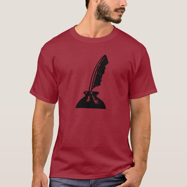 T-shirt Stylo Quill Ecrivain ou Enseignant (Devant)