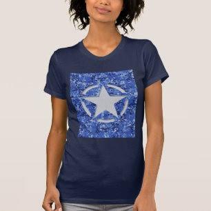 T-shirt Stylo Star Retro Camouflage bleu marine