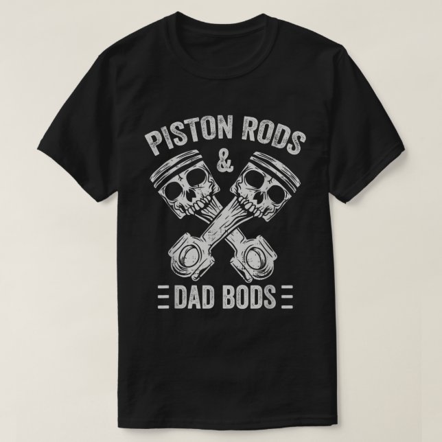 T-shirt Stylos Piston Et Bods Papa Diesel Mécanicien De Vo (Design devant)