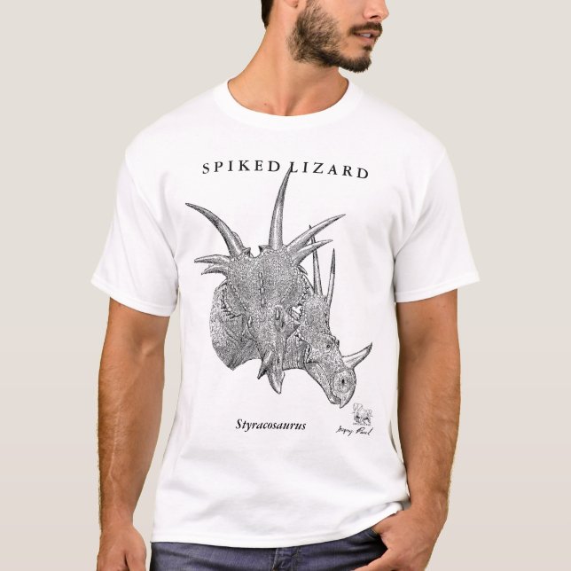 T-shirt Styracosaurus Gregory Paul de chemise de dinosaure (Devant)