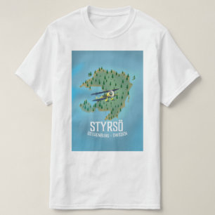 T-shirt Styrsö, affiche de voyage en suède.
