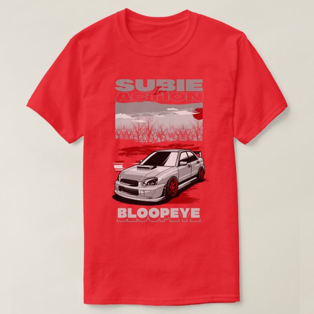 T-shirt Subaru Impreza Bloopeye Blanc (Design devant)