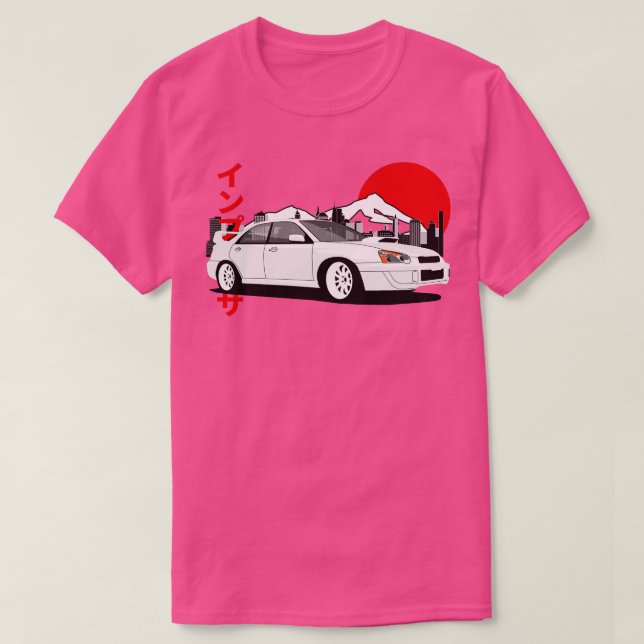 T-shirt Subaru Impreza Retro Style 20022005 (Design devant)