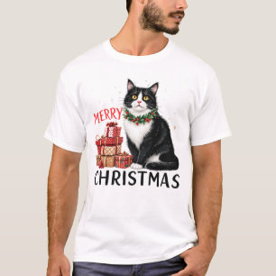 T-shirt Sublimation de chat de Noël amusante