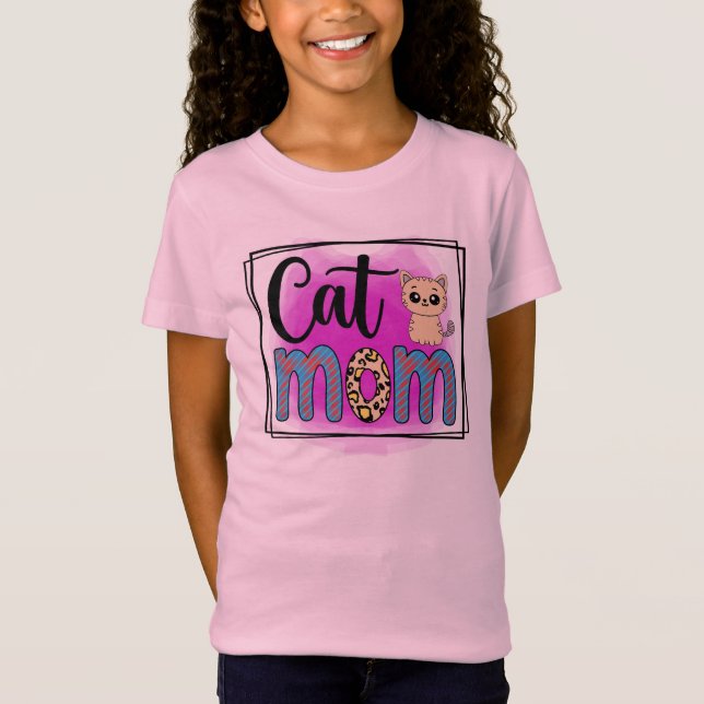 T-Shirt Sublimation de maman chat (Devant)