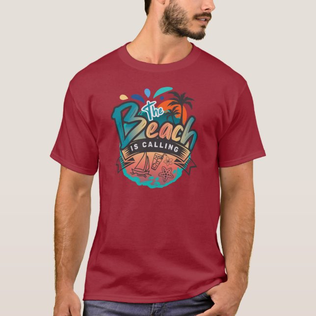 T-shirt Sublimation d'été et de plage (Devant)