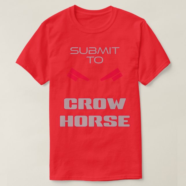 T-shirt Submit to Crow Horse  2 Crows  Samurai  Dark  (Design devant)