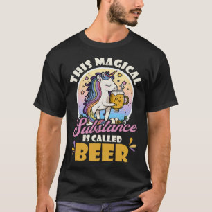 T-shirt Substance Magique appelée Bière Design Unicorn
