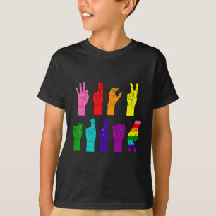 T-shirt Subtil Anti-Trump Asl Langue Des Signes Lgbtq+ Rés