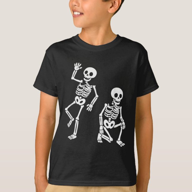 T-shirt Subtil message caché anti Trump Danser Squelette (Devant)