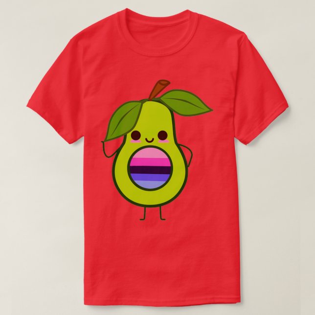 T-shirt Subtil Omnisexual Avocado omnisexual avocado omni (Design devant)