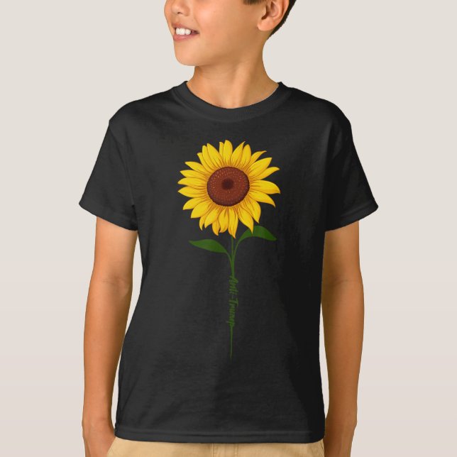 T-shirt Subtil Tournesol anti-Trump (Devant)