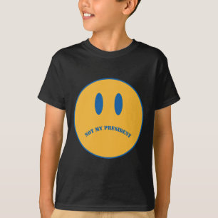 T-shirt Subtil visage triste et Vintage anti-Trump
