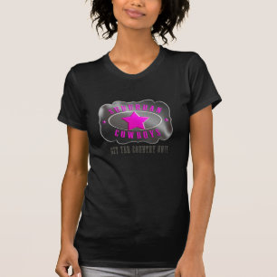T-shirt suburbain de dames de cowboys
