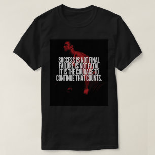 T-shirt Succès, échec et courage. Motivation de l'entraîne