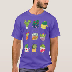 T-shirt Succulent Cactus Plante Lover Gardener Pothead Bir