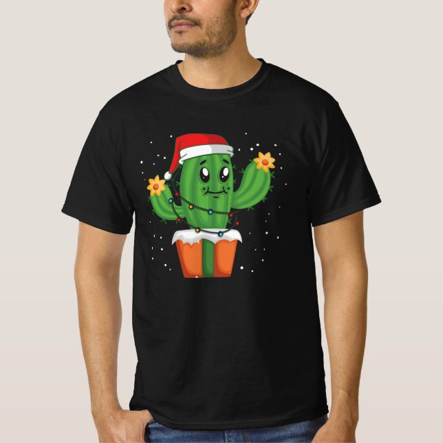 T-shirt Succulent des cactus de Noël (Devant)