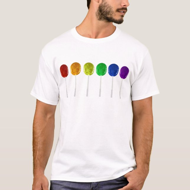 T-shirt Sucettes arc-en-ciel (Devant)