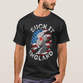 T-shirt Suck It England 4 juillet George Washington 177