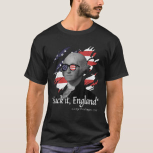 T-shirt Suck It England Drôle 4 juillet - George Washing