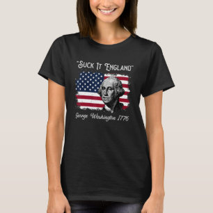 T-shirt Suck It England Funny George Washington USA Drapea