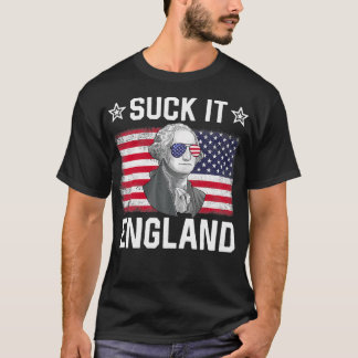 T-shirt Suck It England George Washington 1776 Funny 4th O