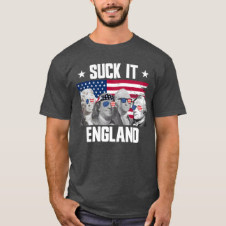 T-shirt Suck It England Pères fondateurs 4 juillet cadeau