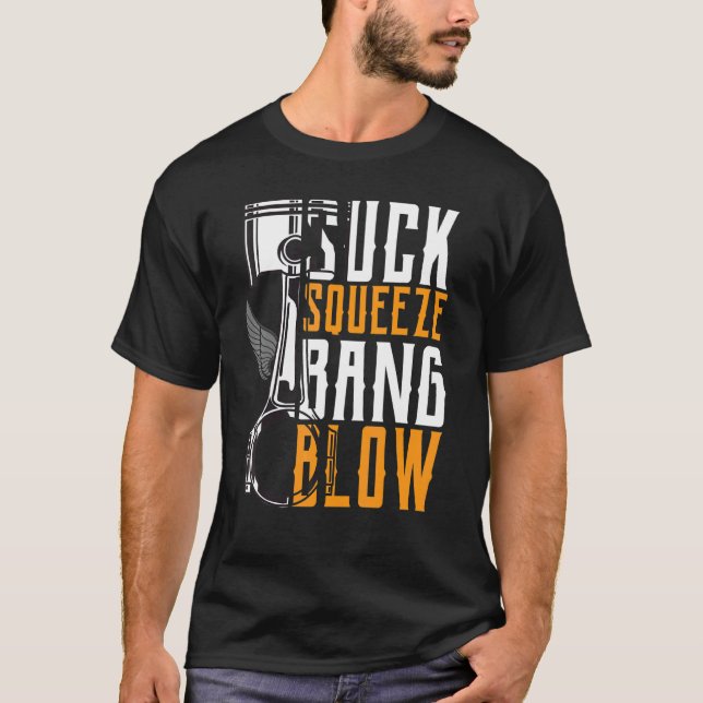T-shirt Suck Squeeze Bang & Blow Car et Moto (Devant)