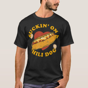 T-shirt Suckin Sur Un Chien De Chilli Foodie Drôle