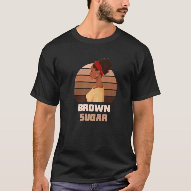 T-shirt Sucre Brown 100 Phénoménal Melanin Black Queen Mag (Devant)