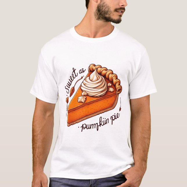 T-shirt Sucré comme Citrouille tarte Thanksgiving (Devant)