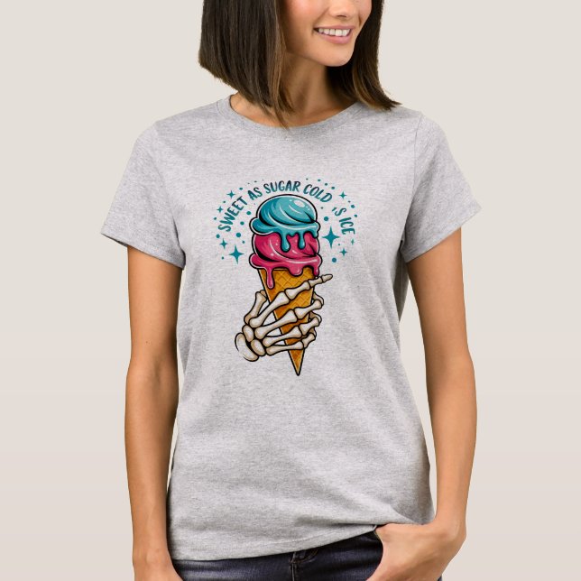 T-shirt Sucre comme sucre, froid comme glace (Devant)