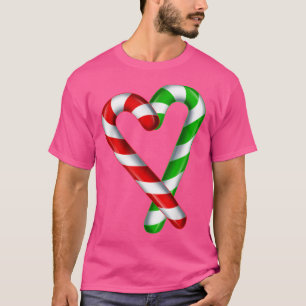 T-shirt Sucre de canne Coeur Joyeux et Bright Red Green Ca