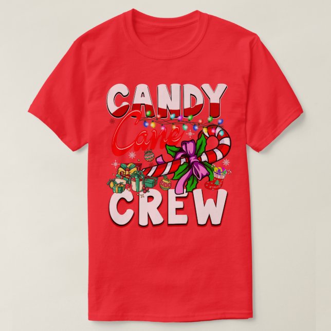 T-shirt Sucre de canne Crew Christmas Candy Lover Enfants  (Design devant)