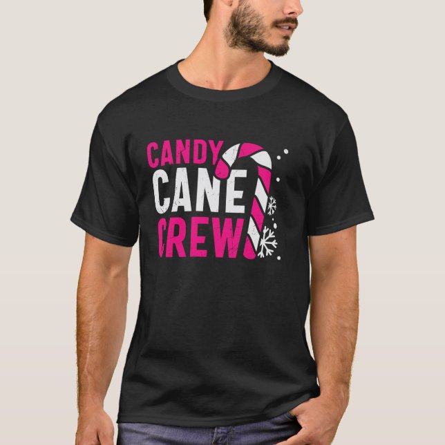 T-shirt Sucre de canne Crew Christmas Sweets Family Matchi (Devant)
