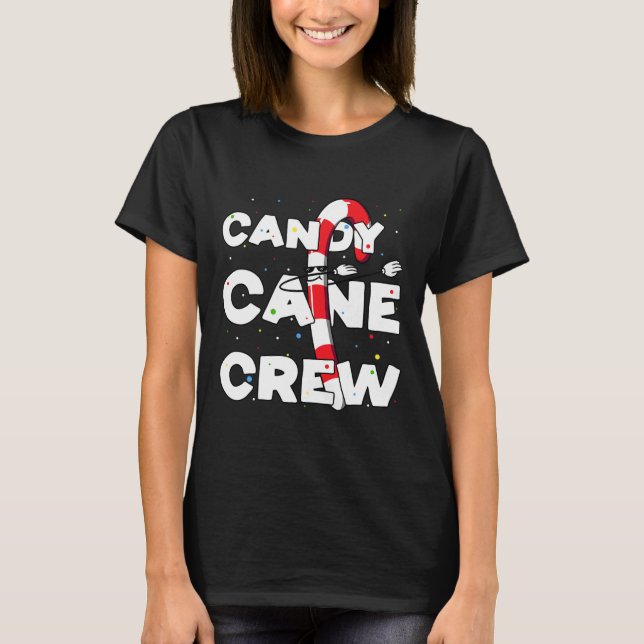 T-shirt Sucre de canne Crew Fun Christmas Candy Loover Dan (Devant)