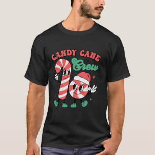 T-shirt Sucre de canne Crew Funny Candy Père Noël Retro No