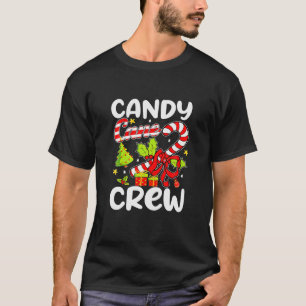 T-shirt Sucre de canne Crew Funny Christmas Candy Lover En