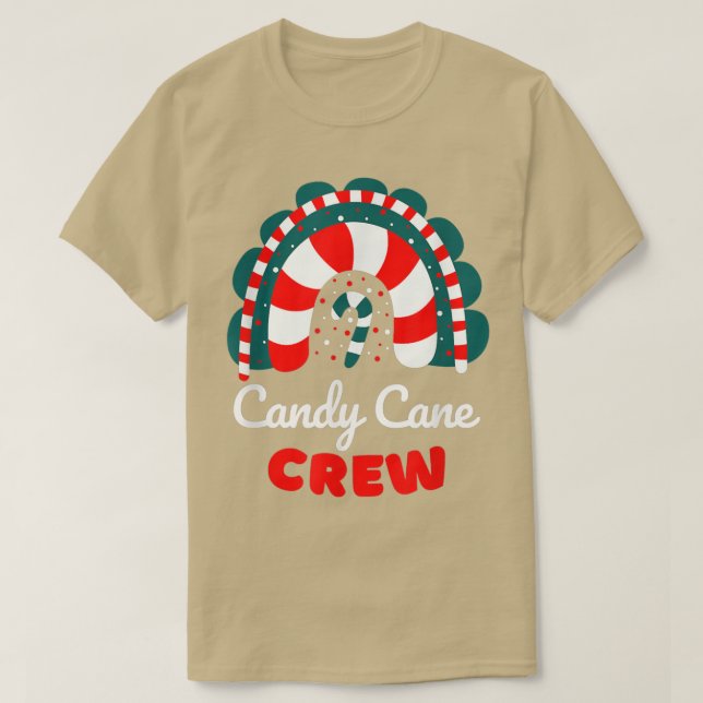 T-shirt Sucre de canne Crew Funny Matching Rainbow Candy C (Design devant)