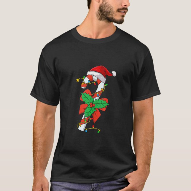 T-shirt Sucre de canne Crew Père Noël Noël 2023 Pour Enfan (Devant)